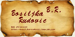 Bosiljka Rudović vizit kartica